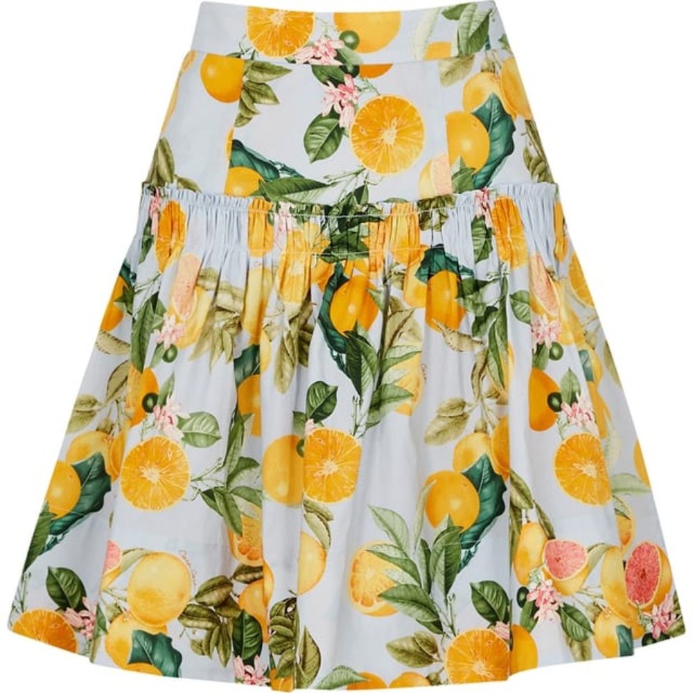 NEW Cara Cara Alessandra Printed Cotton Skirt in multi size 8 #940
